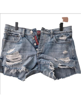 Lucky Brand Womens Distressed Denim Cutoff Shorts 2/26 Blue